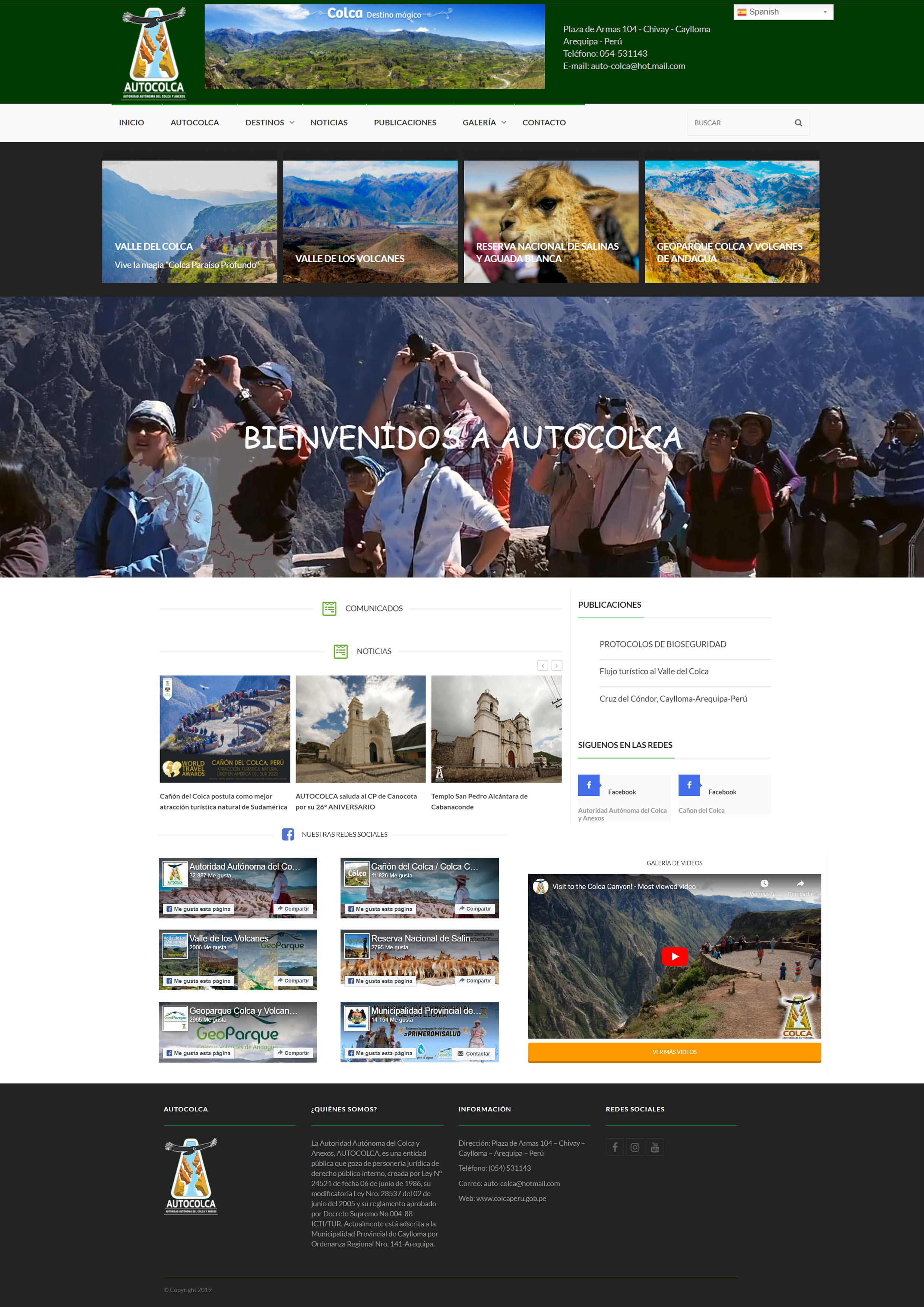 Proyecto web AUTOCOLCA - caso de éxito Ortiz Web