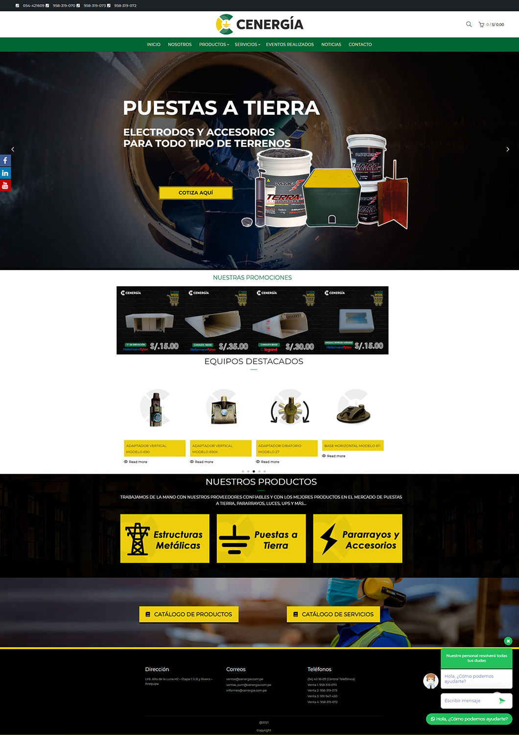 Proyecto web para Cenergia en Arequipa